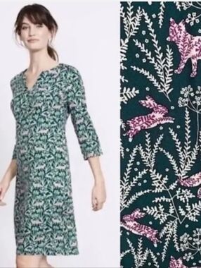 Boden Alexandra Emerald Night Field Dress